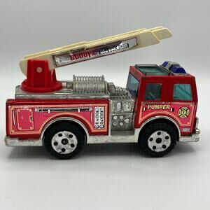 1989 BUDDY L Big Bruiser Pumper Fire Truck, Siren & Lights Work!